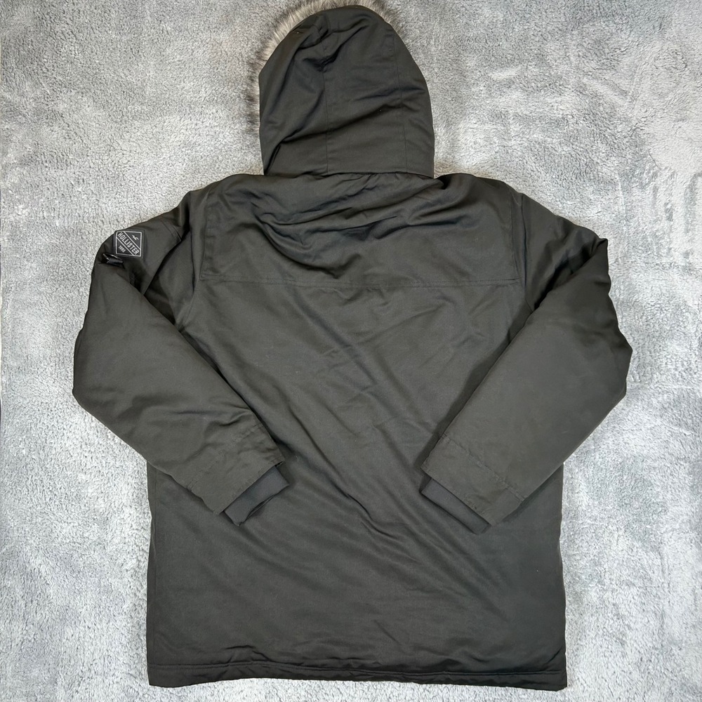 Hollister All-Weather Collection Faux Fur Lined Parka Jacket Black XXL - Picture 6 of 10
